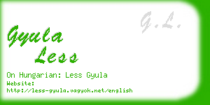 gyula less business card